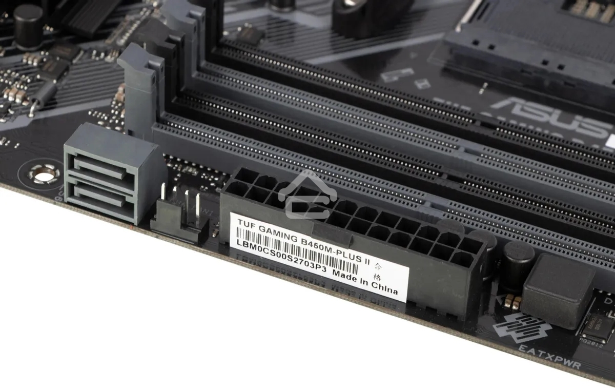 Материнская плата ASUS TUF GAMING B450M-PLUS II, AM4, AMD B450, 4xDDR4, 6xSATA, 1xM.2, 1xPCIe 3.0 x16, 1xPCIe 2.0 x16, 1xPCIe x1, 1xHDMI, 1xDVI-D, 1x 1Gb LAN, 2xUSB-A 3.2 Gen 1, 1xUSB-A 3.2 Gen 2, 2xUSB-A 2.0, 1xUSB-C 3.2 Gen 1, 3x3.5 мм, 7.1, mATX