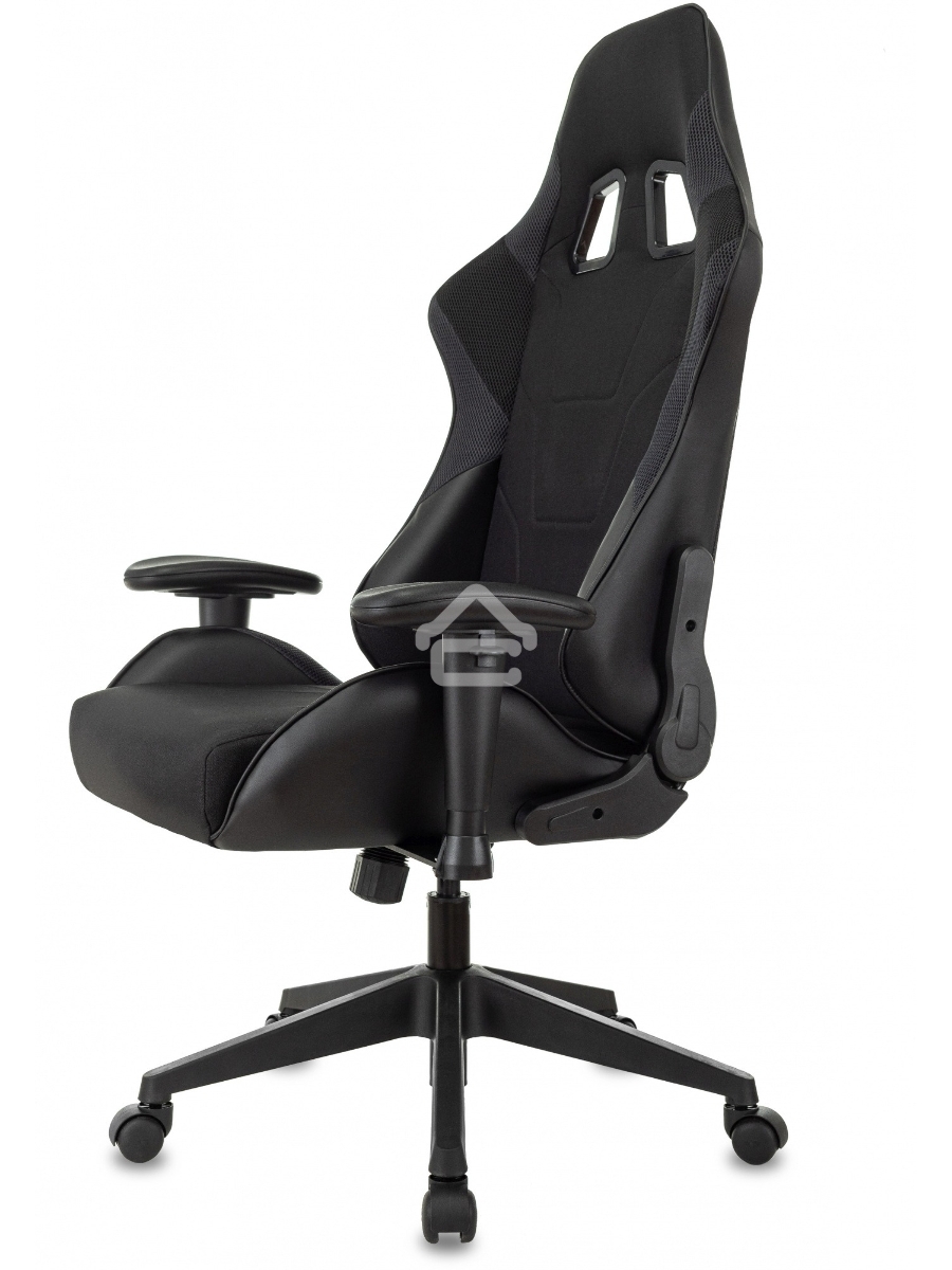 Кресло игровое Бюрократ VIKING 4 AERO BLACK EDITION черный искусст.кожа/ткань