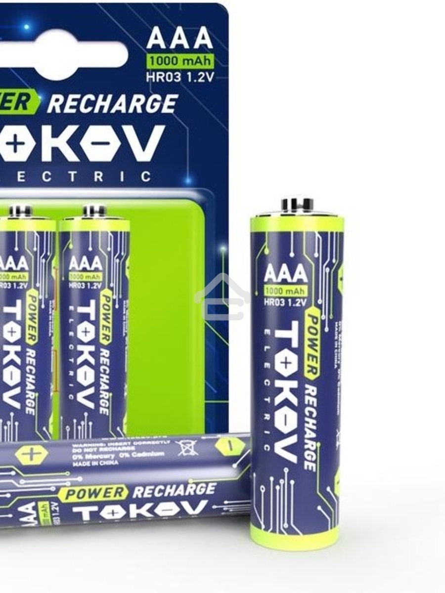 Аккумулятор ААА/HR03 1000мА.ч (блистер 2шт) TOKOV ELECTRIC TKE-NMA-HR03/B2
