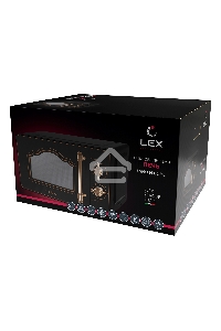 Микроволновая печь LEX FSMO M.02 BL черный, 20 л, 700 Вт, переключатели - поворотный механизм