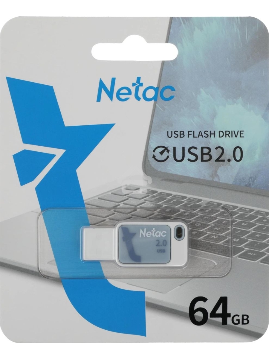Флеш диск Netac 64Gb UA31 NT03UA31N-064G-20BL USB2.0, синий