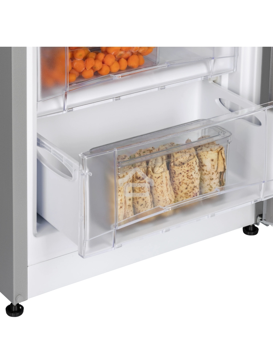 Морозильная камера NordFrost DF 263 SAP серебристый, 150л, 5 ящиков