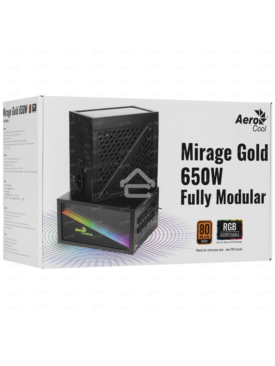 Блок питания Aerocool / Formula MIRAGE GOLD 650W, 650Вт, 80 PLUS Gold, 120мм, модульный, черный