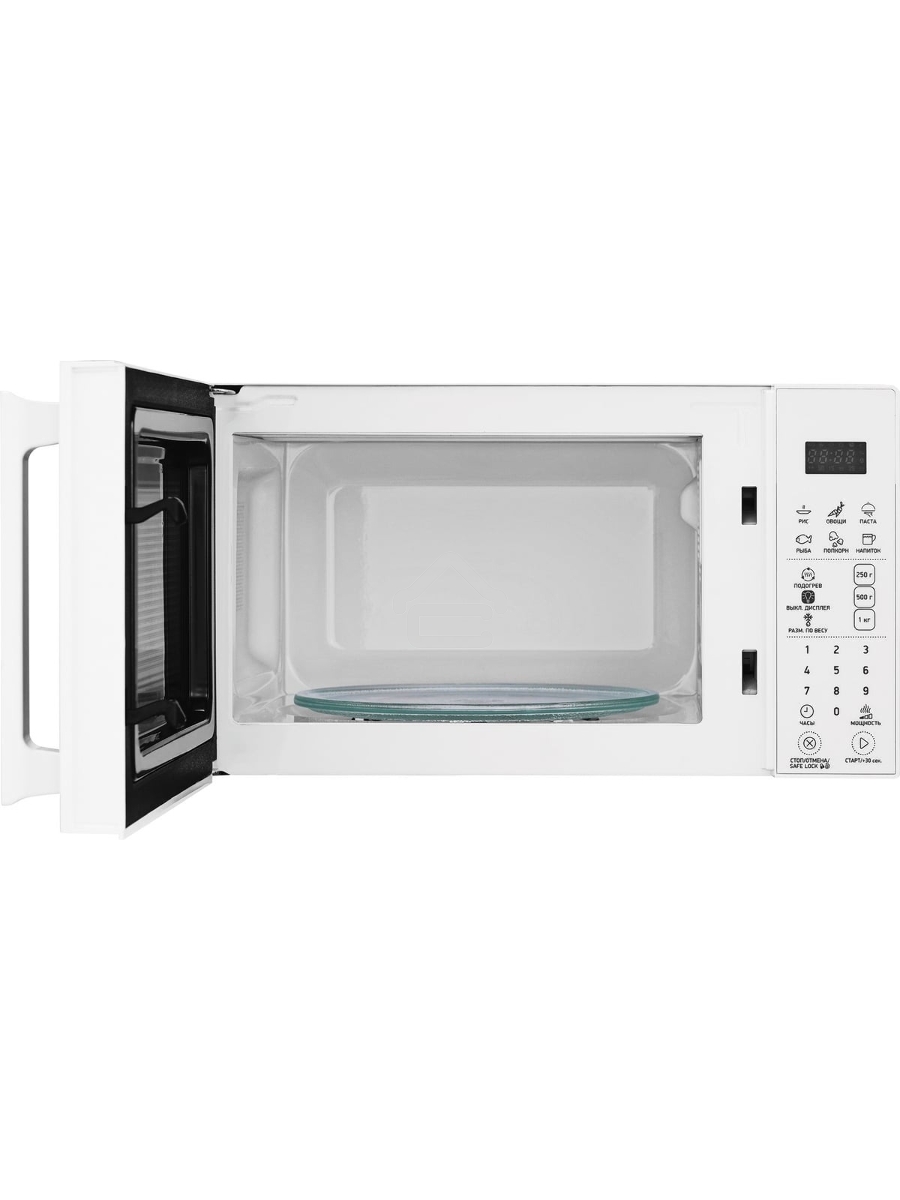 Микроволновая печь BBK 20MWS-805S/W белый, 20 л, 800 Вт, переключатели - сенсор