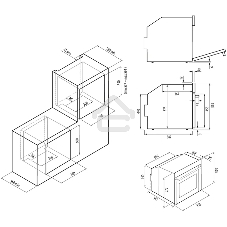 Духовой шкаф электрический встраиваемый Krona MAGNETE 60 BL/BL черный