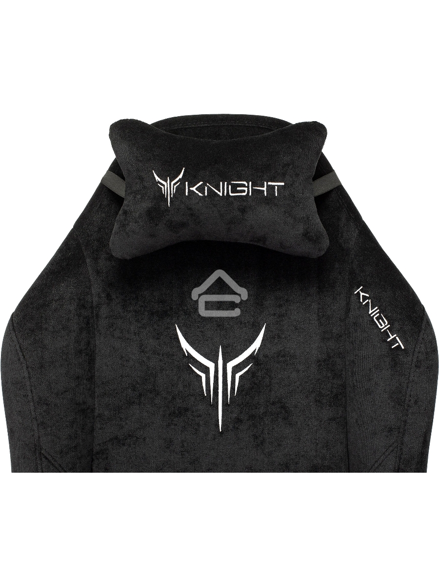 Кресло игровое Knight N1 Fabric черный Light-20, с подголов. крестовина металл
