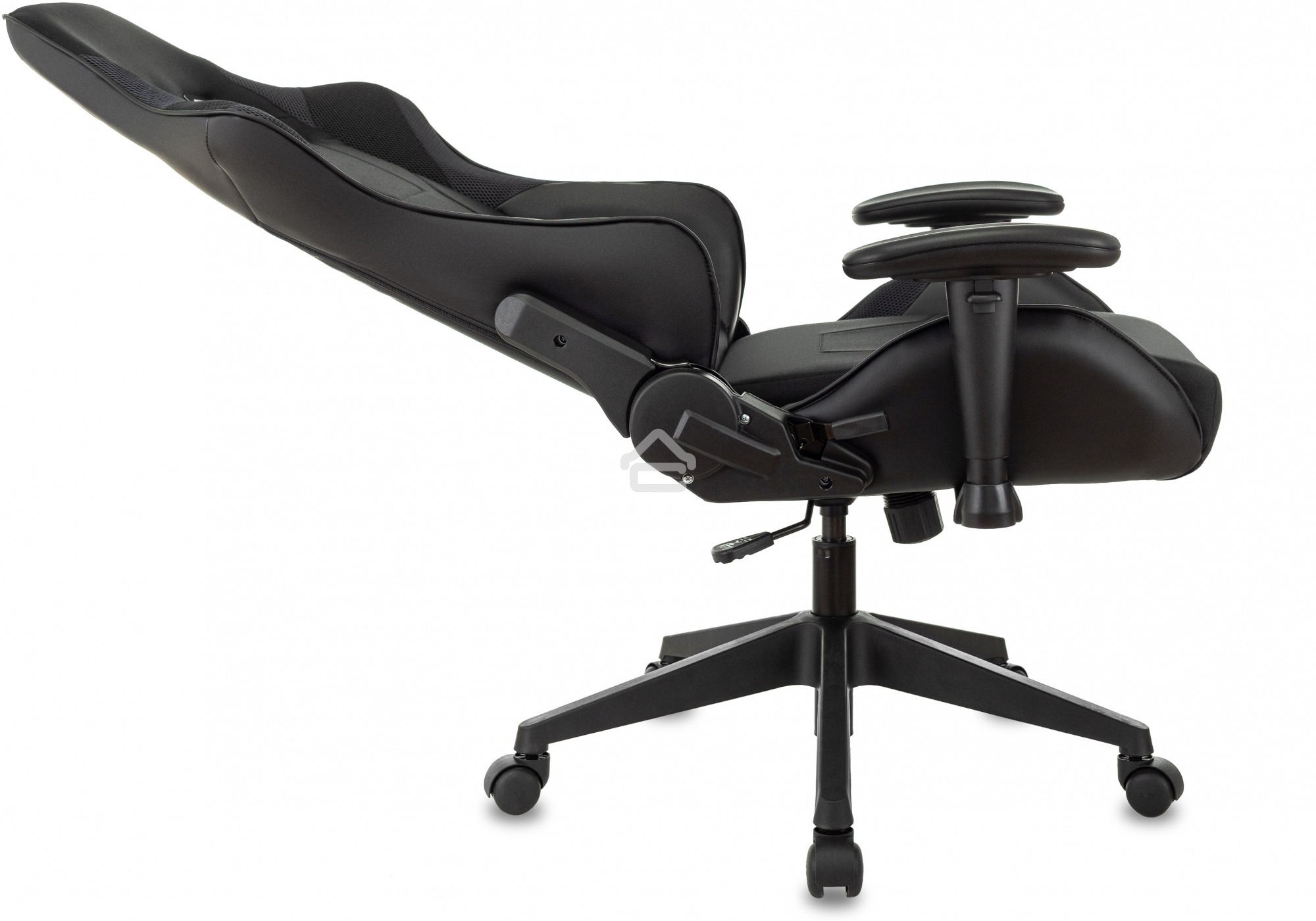 Кресло игровое Бюрократ VIKING 4 AERO BLACK EDITION черный искусст.кожа/ткань