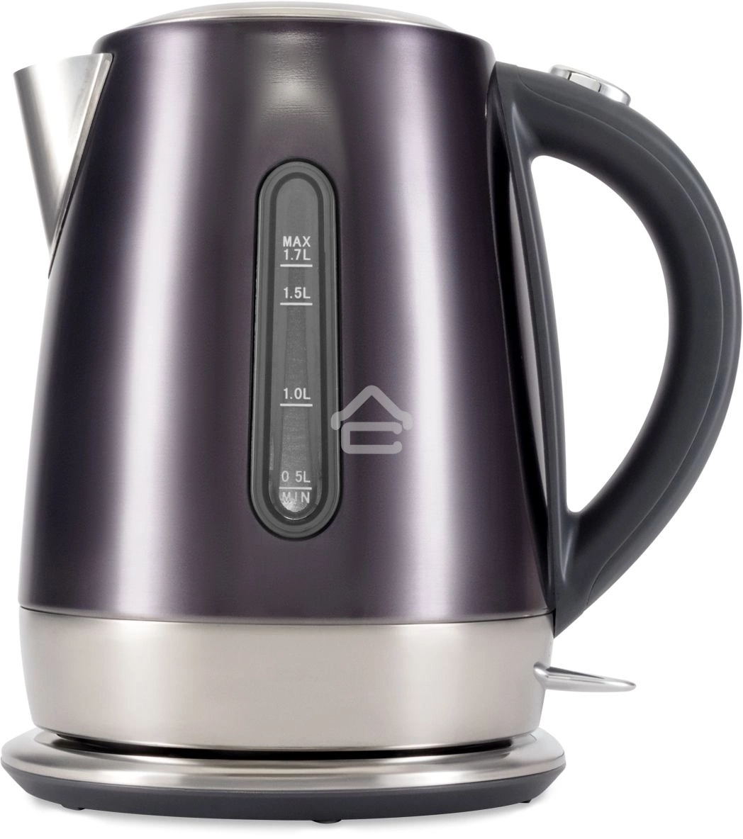 Чайник электрический Hyundai HYK-S7777 1.7 л, 2200 Вт, графит/серебристый корпус: металл
