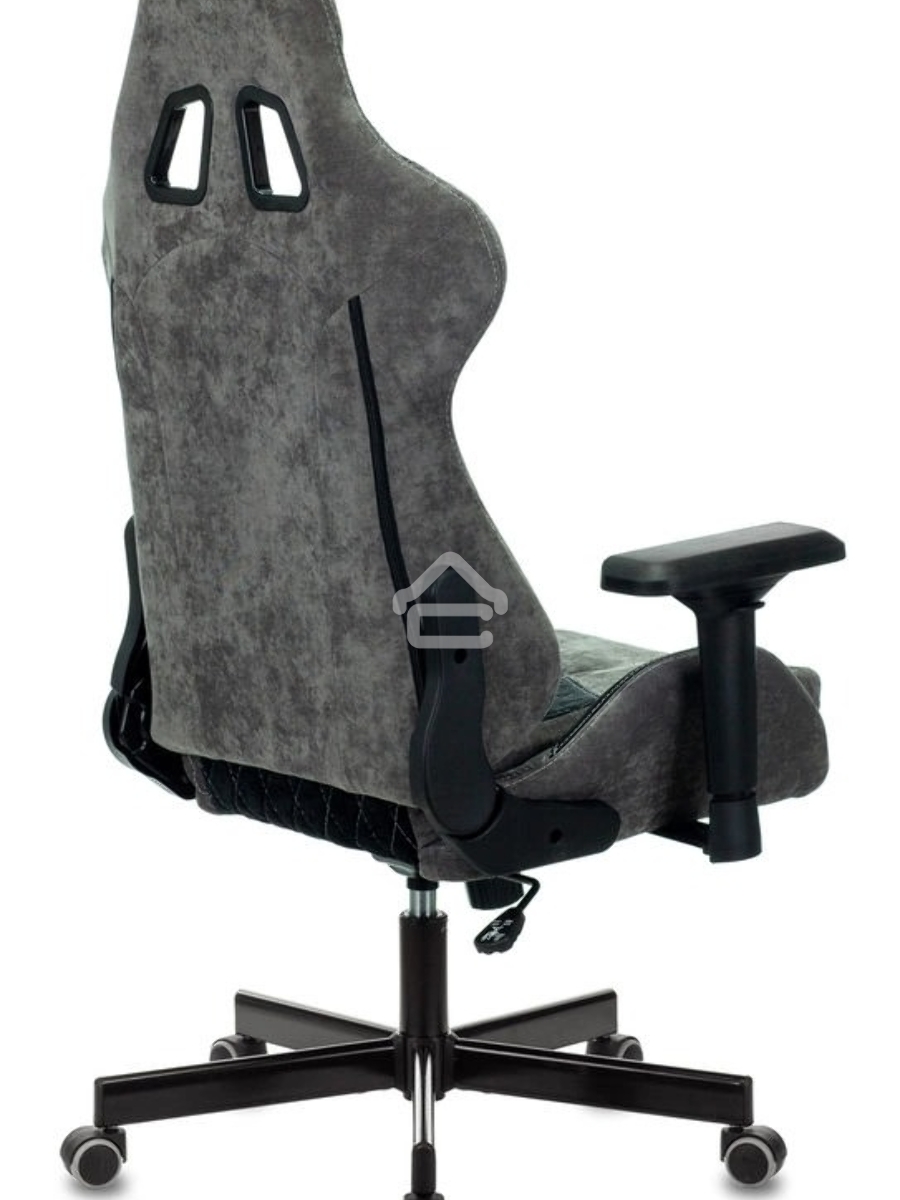 Кресло игровое Бюрократ VIKING 7 KNIGHT B FABRIC черный текстиль/эко.кожа крестовина металл/пластик