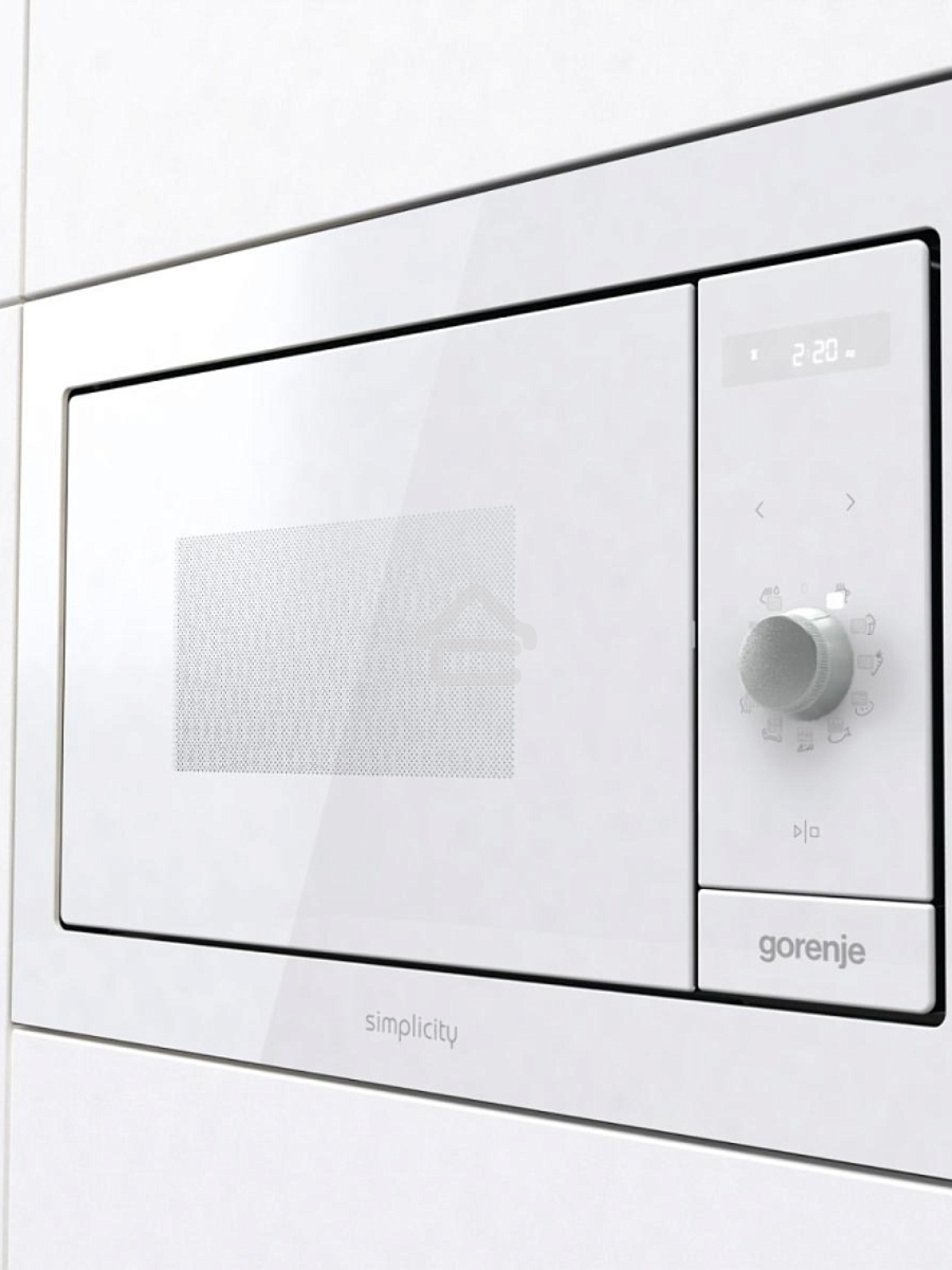Микроволновая печь Gorenje BM235G1SYW белый, 23 л, 900 Вт, переключатели - поворотный механизм/сенсор