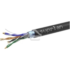 Кабель информационный Suprlan Standard 01-1028-1, кат.5E FTP 4 парыX24AWG, PE внешний 305м, черный