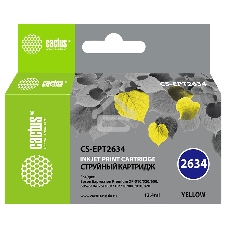 Картридж струйный Cactus CS-EPT2634 желтый (12.4 мл) для Epson Expression Home XP-600/605/700/800