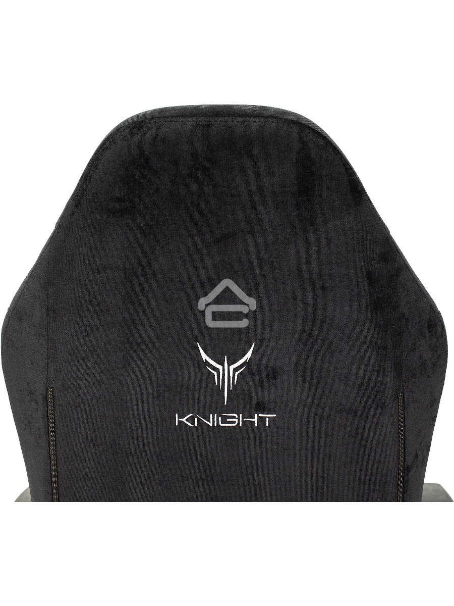 Кресло игровое Knight N1 Fabric черный Light-20, с подголов. крестовина металл