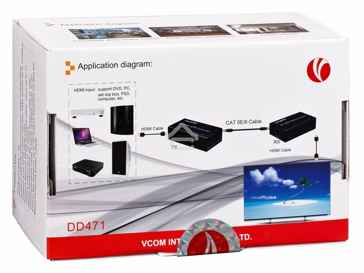 Видео усилитель сигнала HDMI DD471 VCOM