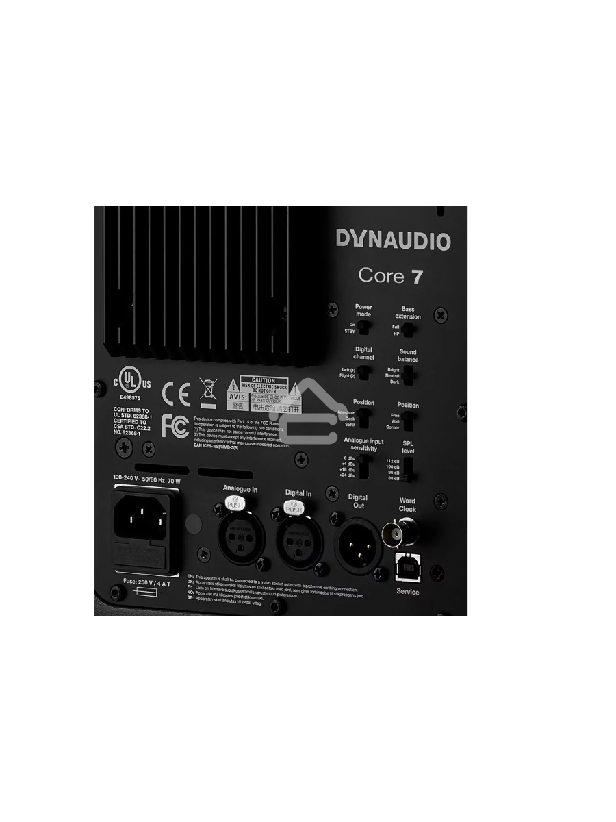Студийный монитор  Dynaudio Core 7 активный 2-х полосный, 500 + 150 Вт, 40 - 27000 Гц, 112 дБ, 7