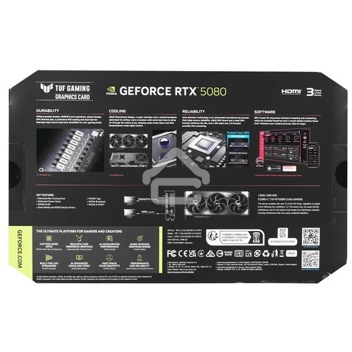 Видеокарта ASUS TUF-RTX5080-O16G-GAMINGRTX5080,HDMI*2,DP*3,16G,D7; 90YV0M30-M0NA00 (TUF-RTX5080-O16G-GAMING)