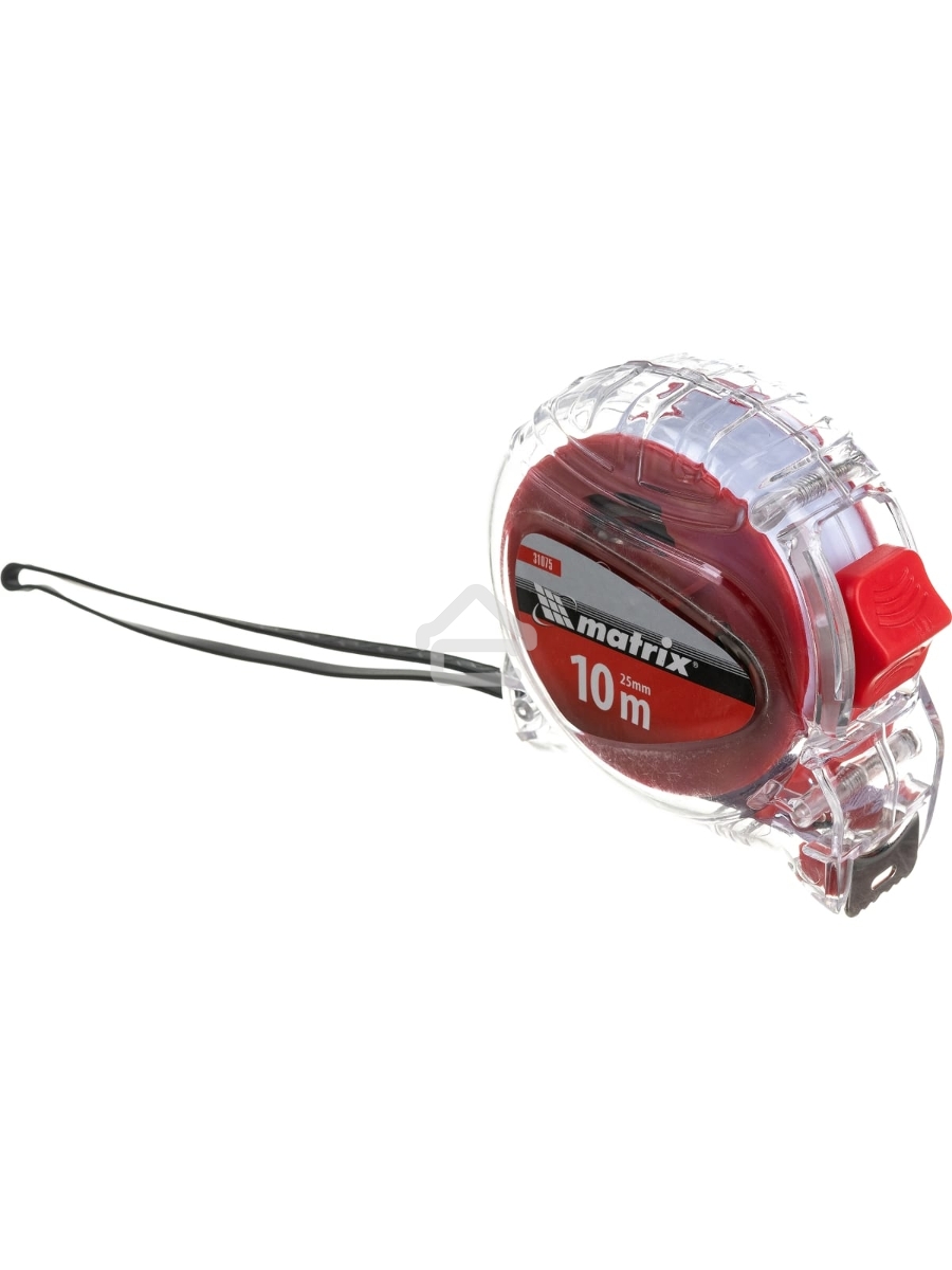 Рулетка MATRIX 31075 crystal 10м х 25мм корпус из поликарбоната