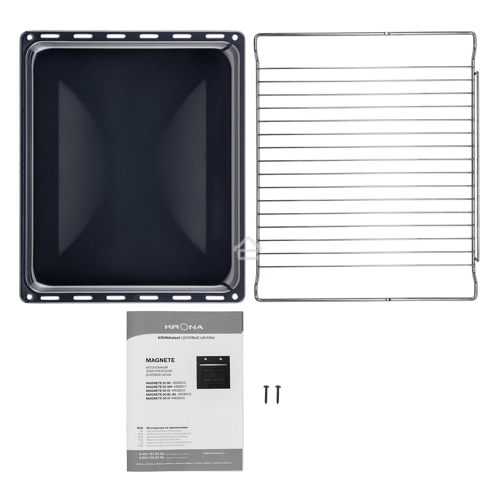 Духовой шкаф электрический встраиваемый Krona MAGNETE 60 BL/BL черный