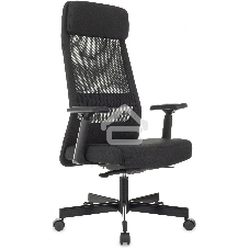 Кресло руководителя Бюрократ T-995 черный TW-01, сетка/ткань, крестов. металл черный