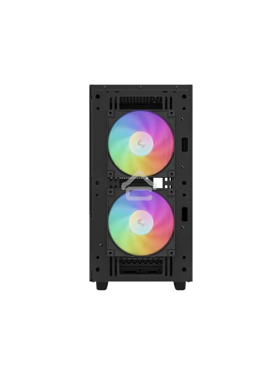 Компьютерный корпус Deepcool CH360 без БП, боковое окно (закаленное стекло), 2x140мм ARGB LED вентилятор спереди и 1x120мм ARGB LED вентилятор сзади, черный, mATX