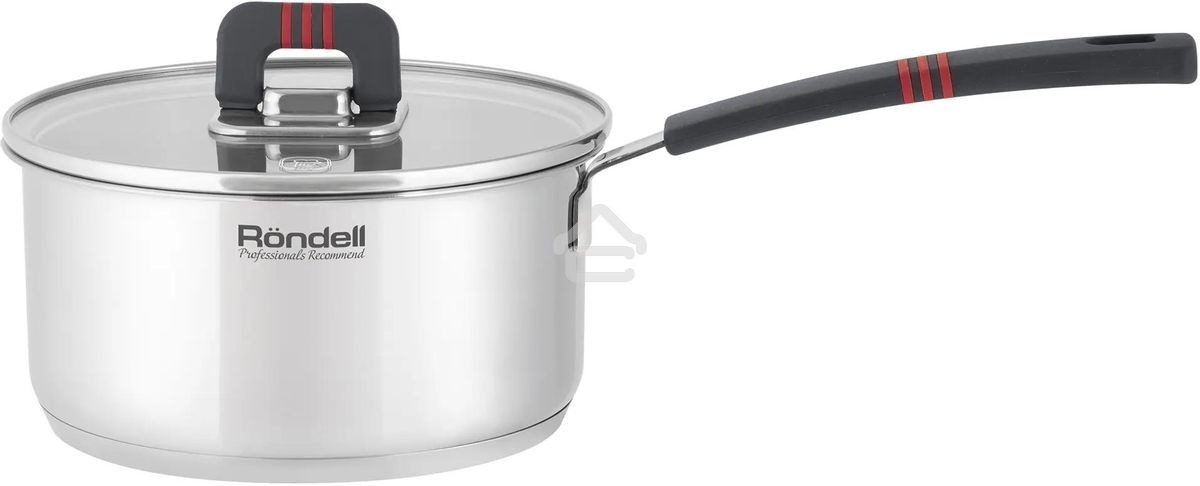 Ковш Rondell Stripes RDS-1635, 2л, 18см, с крышкой, сталь