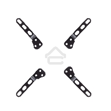 Удлинитель для кронштейнов Kromax ADAPTER-200, черный, 80 шт/уп, Адап. стал. унив. для TV, max VESA 200x200 мм., max вес 20 кг.