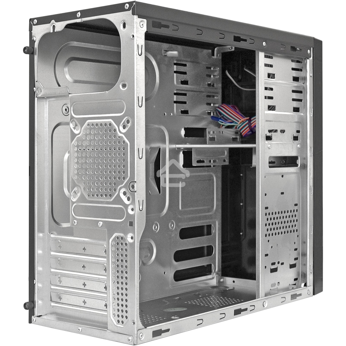 Компьютерный корпус Minitower ExeGate MA-372UX Black, mATX <UN500, 120mm> 2*USB+2*USB3.0, Audio