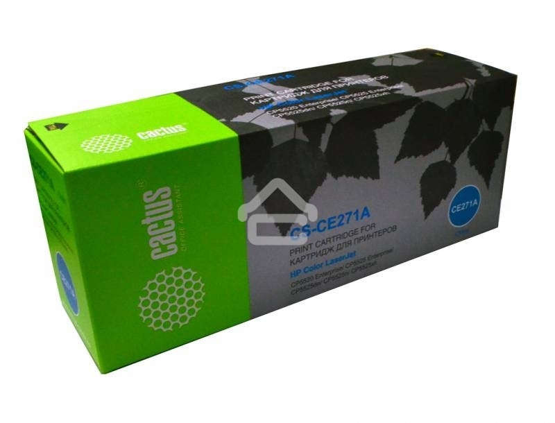 Картридж лазерный Cactus CS-CE271A голубой (15000 стр.) для HP Color LaserJet Enterprise CP5525