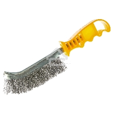 Кордщетка ручная STAYER 3508латунная с пластмассовой ручкой 1ряд