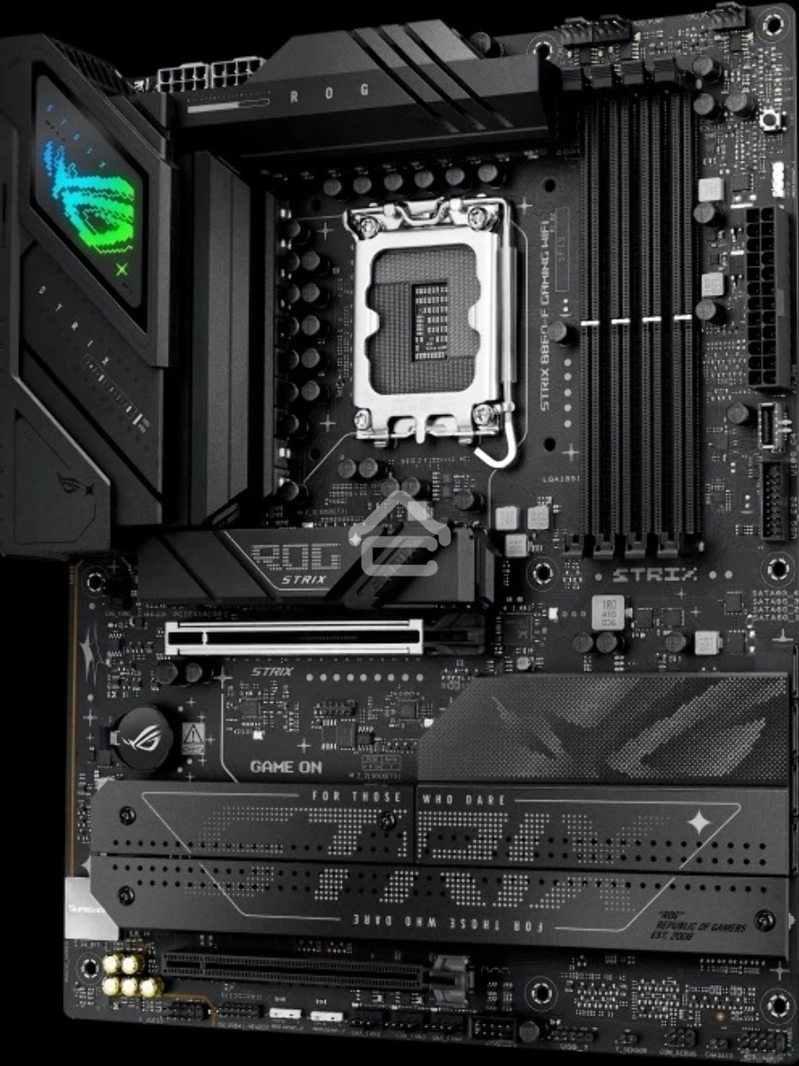 Материнская плата ASUS ROG STRIX B860-F GAMING WIFI, LGA 1851, Intel B860, 4xDDR5, 4xSATA, 4xM.2, 1xPCIe 5.0 x16, 1xPCIe 4.0 x16, 1xDP, 1xHDMI, 1x 2.5Gb LAN, 1xUSB 20Gbps, 1xUSB 10Gbps, 6xUSB-A 5Gbps, 2xUSB 2.0, 3x3.5 мм, 7.1, ATX