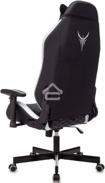 Кресло игровое Knight Neon черный/серебряный соты эко.кожа с подголов. крестовина металл