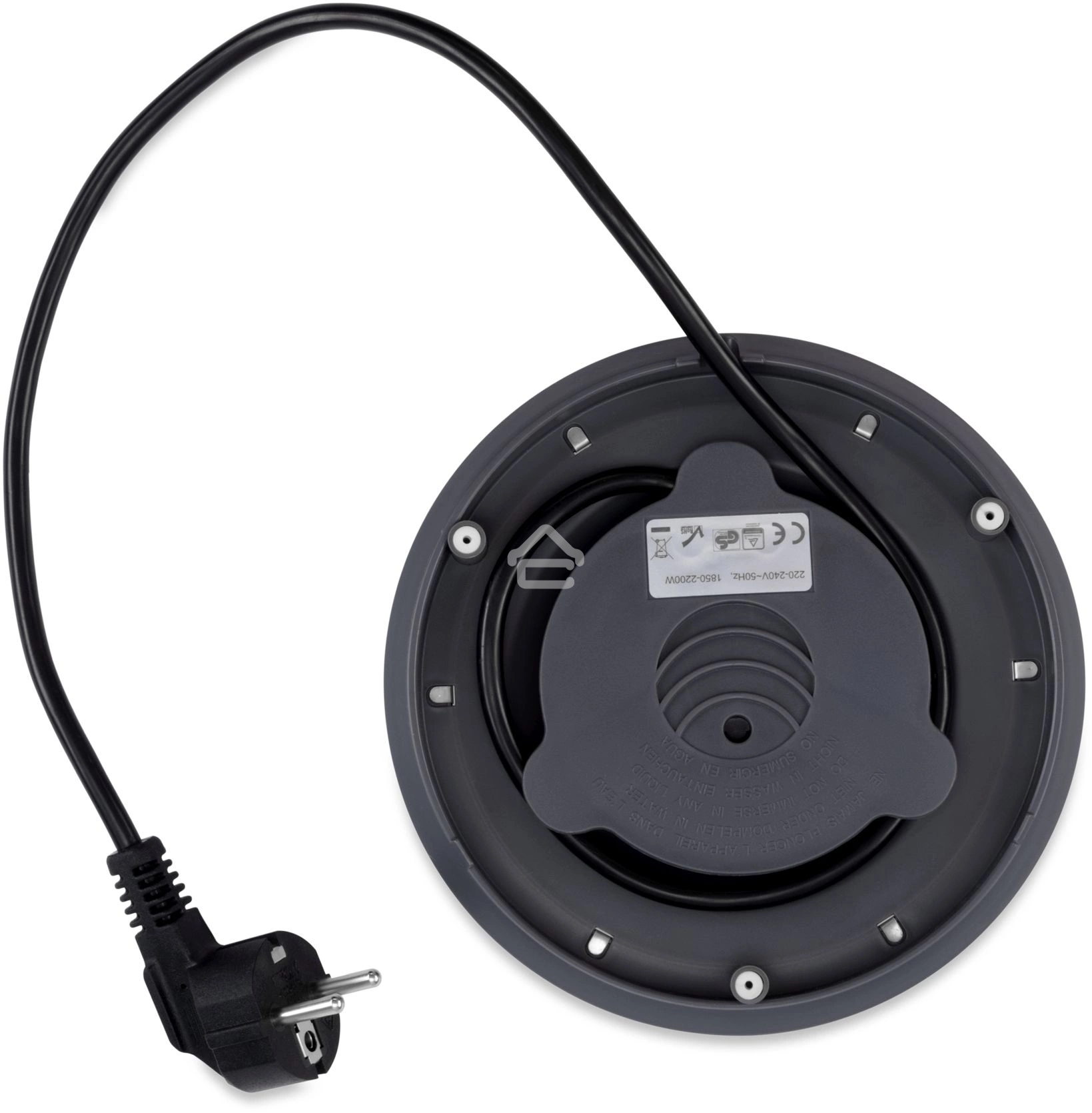 Чайник электрический Hyundai HYK-S7777 1.7 л, 2200 Вт, графит/серебристый корпус: металл