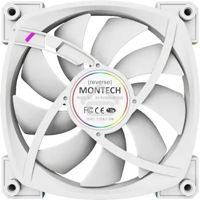 Вентилятор для корпуса MONTECH RX120 PWM белый, 120 мм, 1600 об/мин, 27 дБ, 4 pin