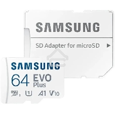 Флеш карта microSD 64Gb SAMSUNG EVO PLUS microSDXC Class 10, UHS-I, (SD адаптер) 130MB/s