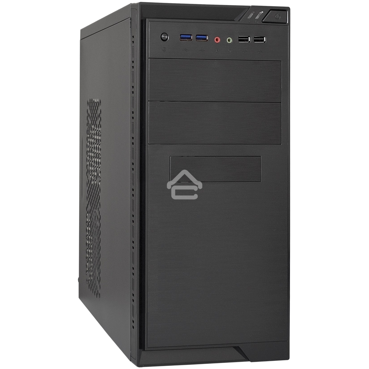 Компьютерный корпус Minitower ExeGate MA-372UX Black, mATX <UN500, 120mm> 2*USB+2*USB3.0, Audio