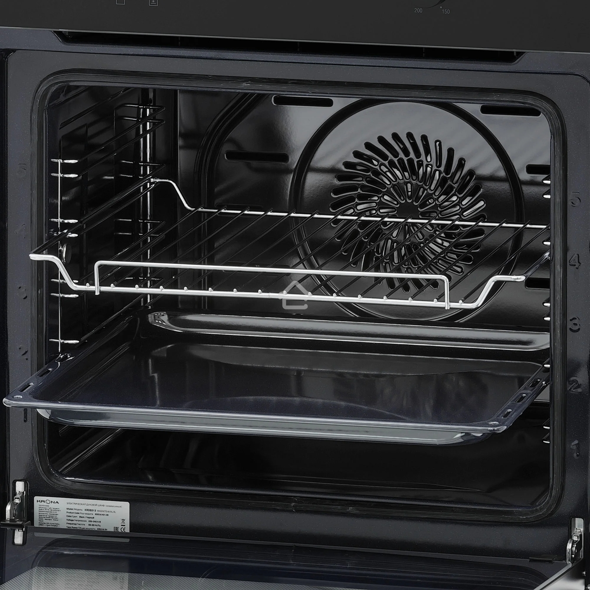 Духовой шкаф электрический встраиваемый Krona MAGNETE 60 BL/BL черный