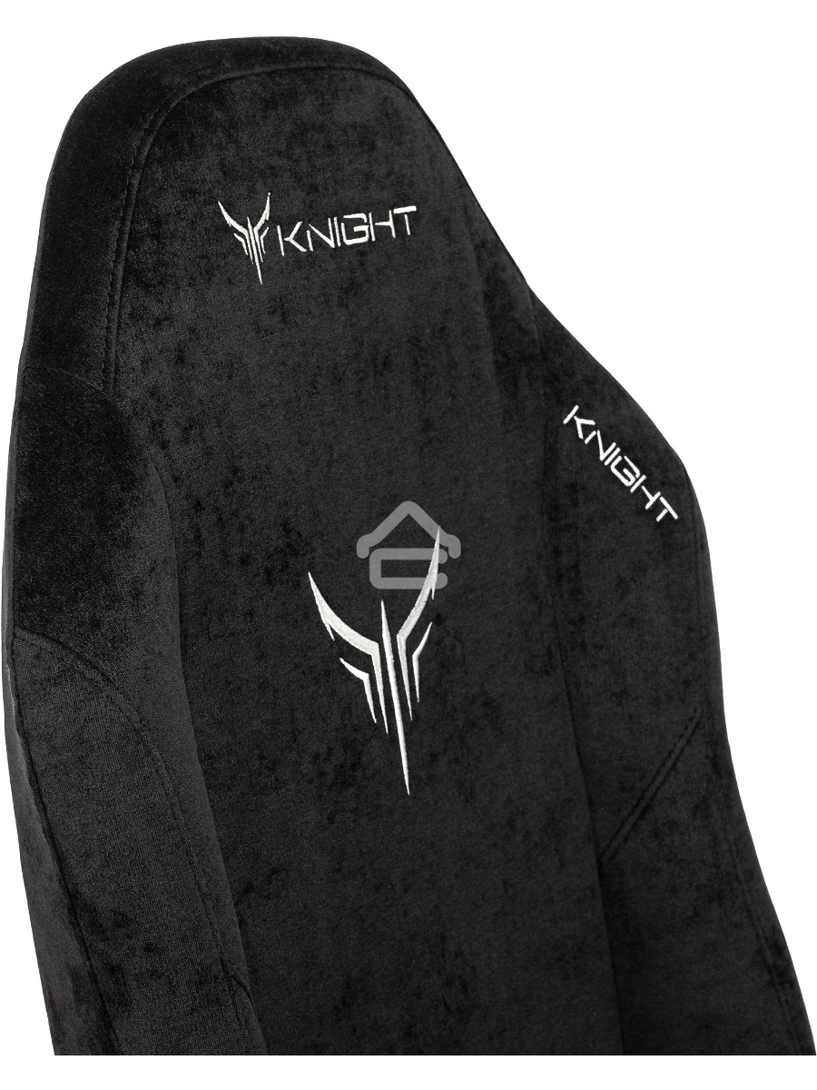 Кресло игровое Knight N1 Fabric черный Light-20, с подголов. крестовина металл