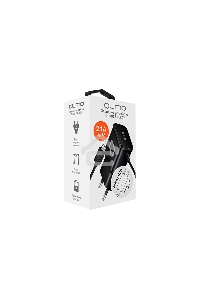 Сетевое зарядное устройство Qumo Energy (Charger 0024) 2.1A, встроенный кабель MicroUSB, черный