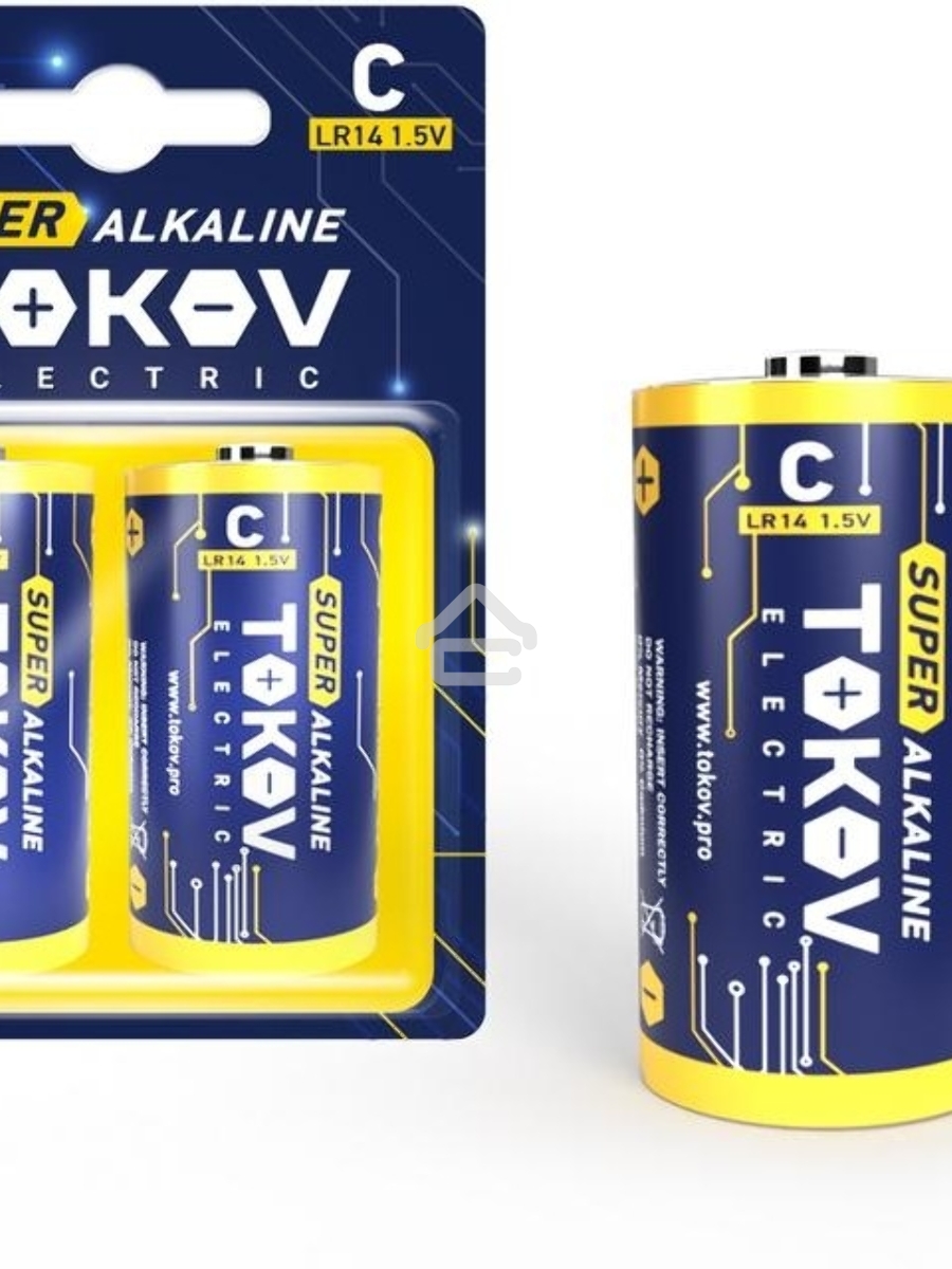 Элемент питания алкалиновый С/LR14 (блистер 2шт) TOKOV ELECTRIC TKE-ALS-LR14/B2