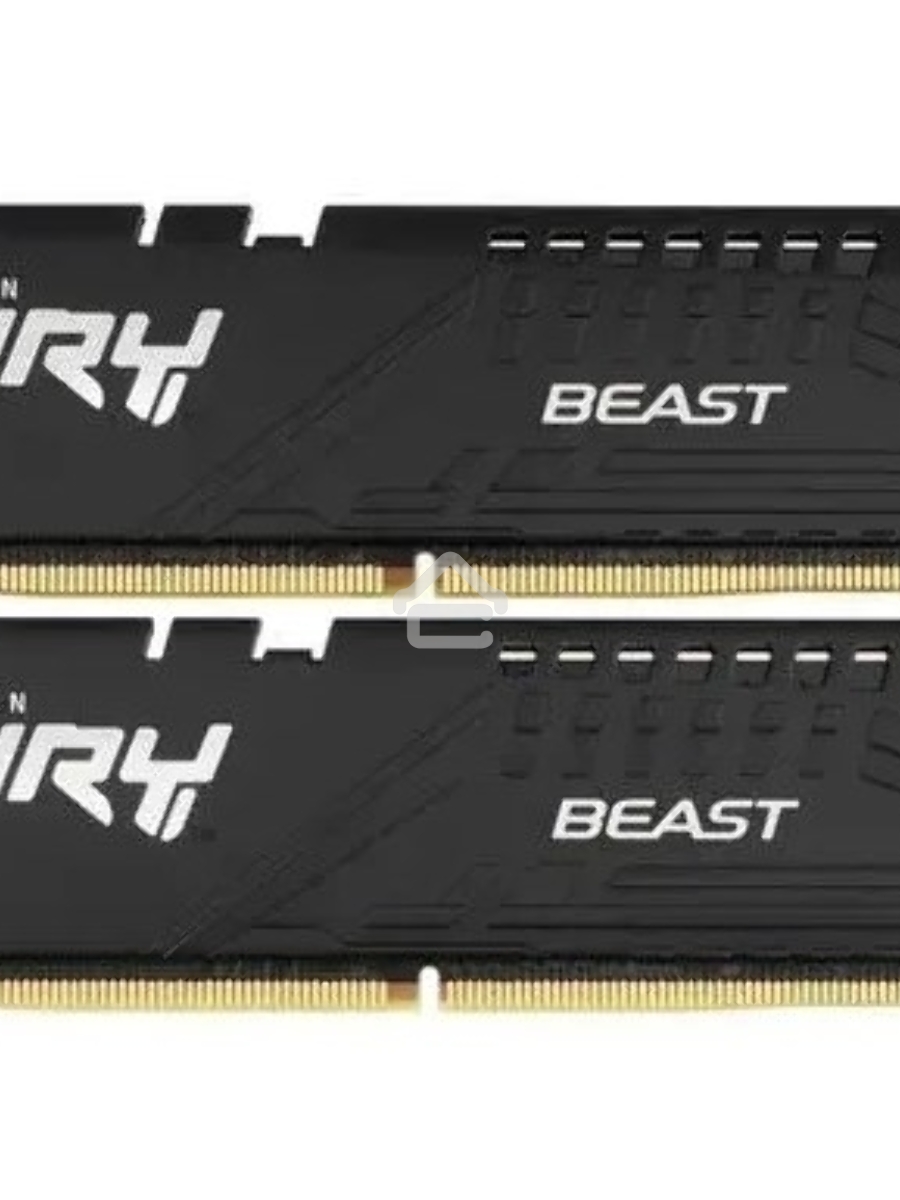 Оперативная память Kingston Fury Beast, DDR5, 16GB (2x8GB), 6000MHz, CL36, с радиаторами, черный