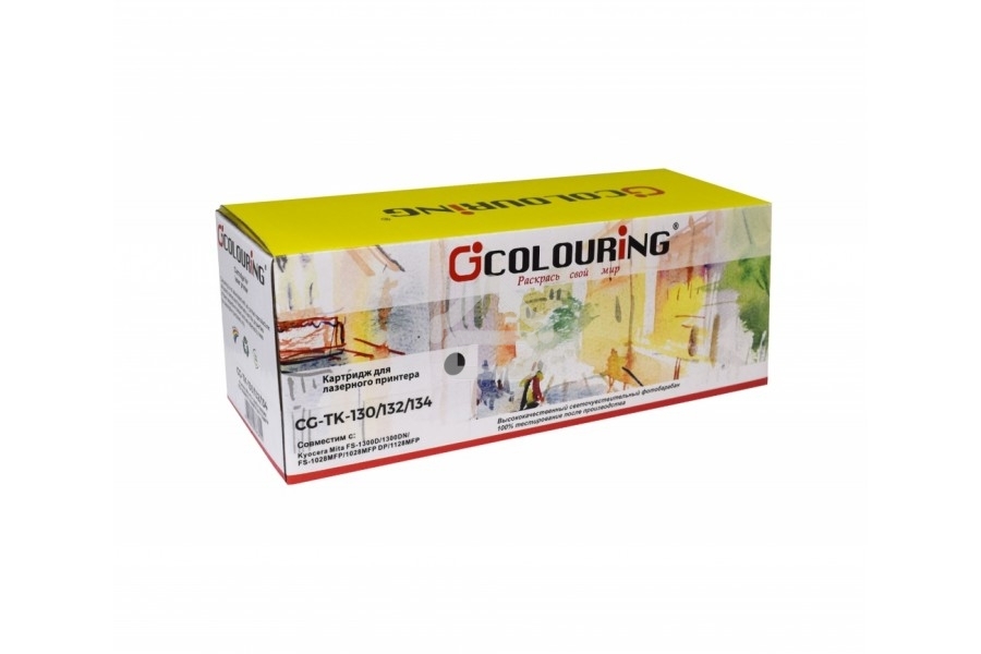 Картридж Colouring CG-TK-130/132/134 черный (7200 стр.) для Kyocera Mita FS-1300D/1300DN/FS-1028MFP/1028MFP DP/1128MFP