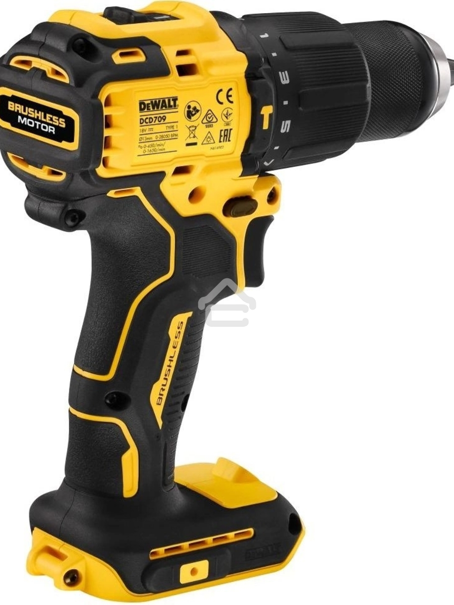 Дрель-шуруповерт DeWalt DCD709D2T, Аккумуляторная, 18В, 2 АКБ, Кейс