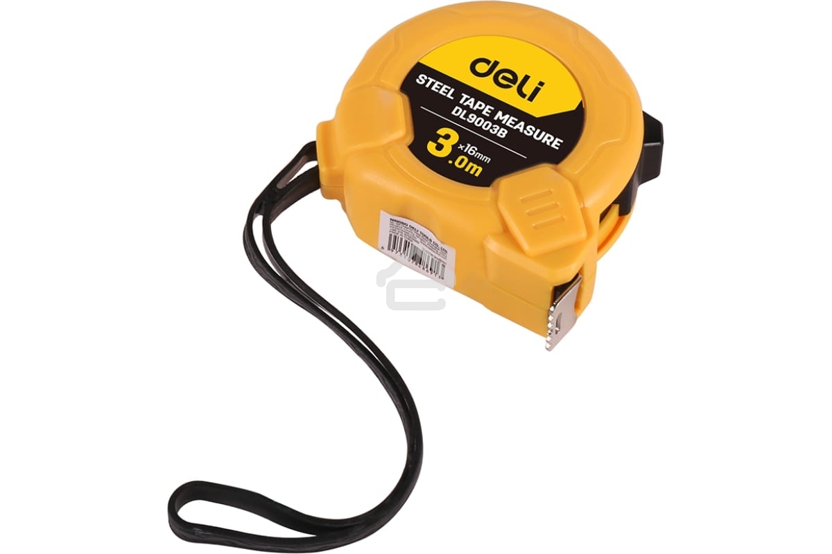 Рулетка Deli DL9003B 3мx16мм Метрическая. Корпус ударопрочный.
