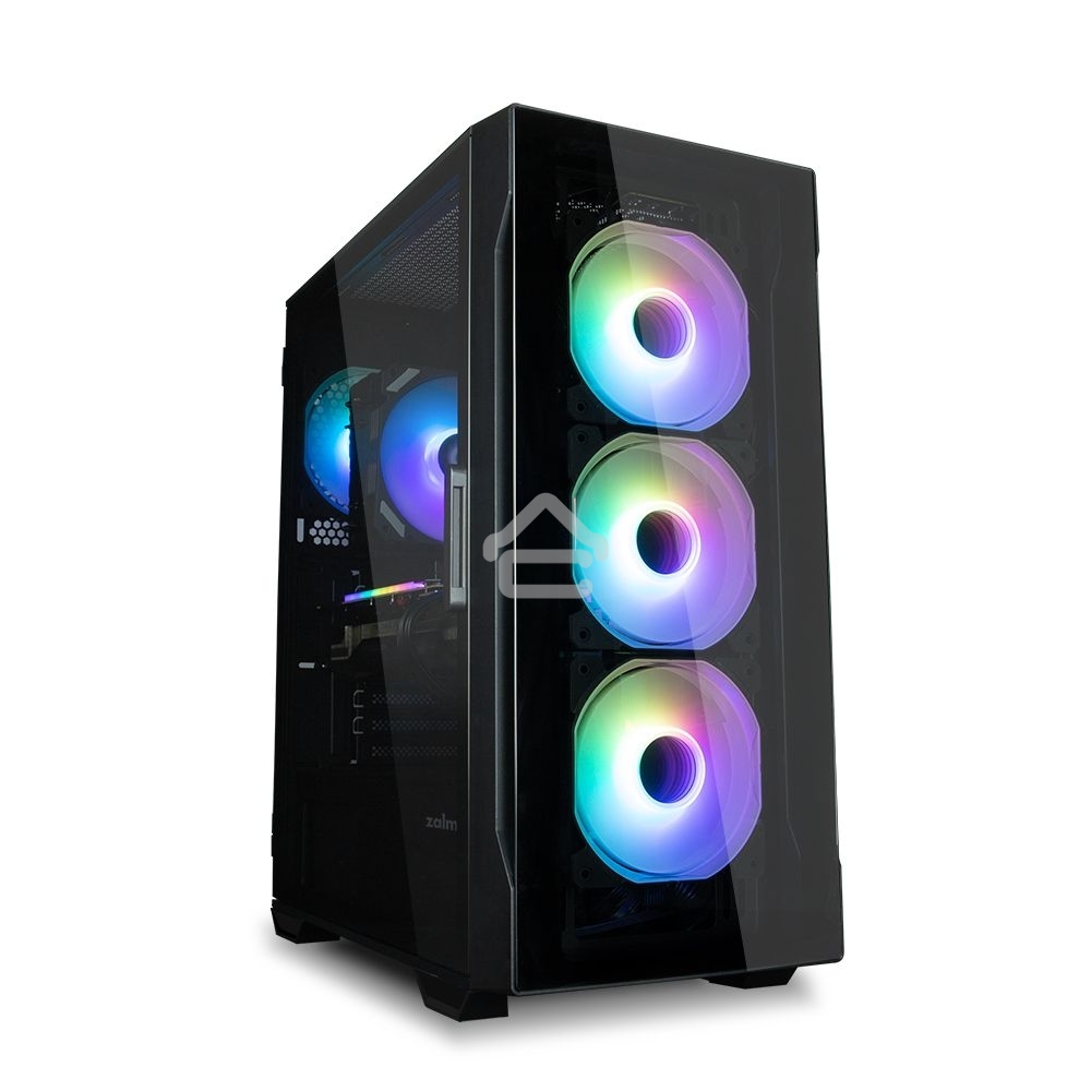 Компьютерный корпус MidiTower Zalman I3 NEO TG Black (ATX, front mesh, TG window, USB 2.0 x1, USB 3.0x2, 4x120мм RGb fan, без БП) (I3 NEO TG Black)