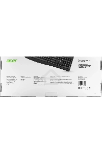 Клавиатура Acer OKW301 (ZL.KBDCC.01A) проводная, USB, черный