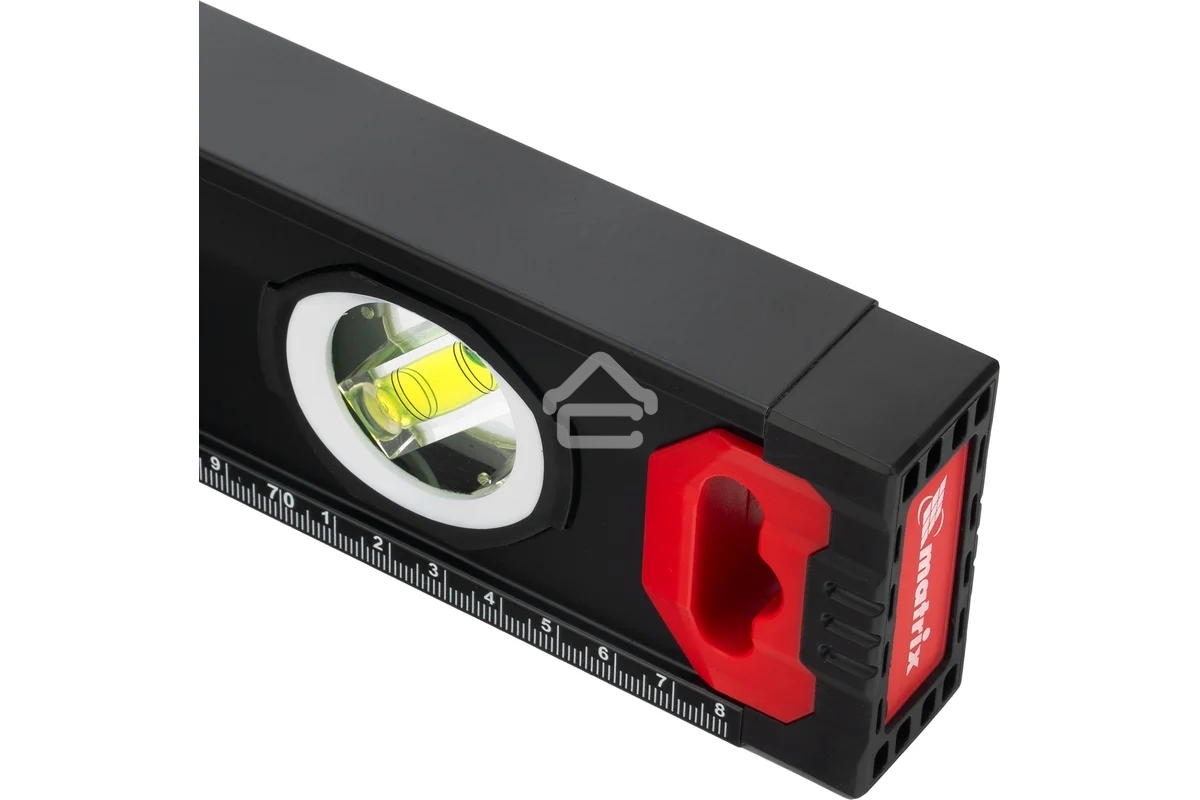 Уровень алюминиевый Matrix, усиленный, фрезерованный, 3 глазка, 2 комп. рукоятки, 800 мм