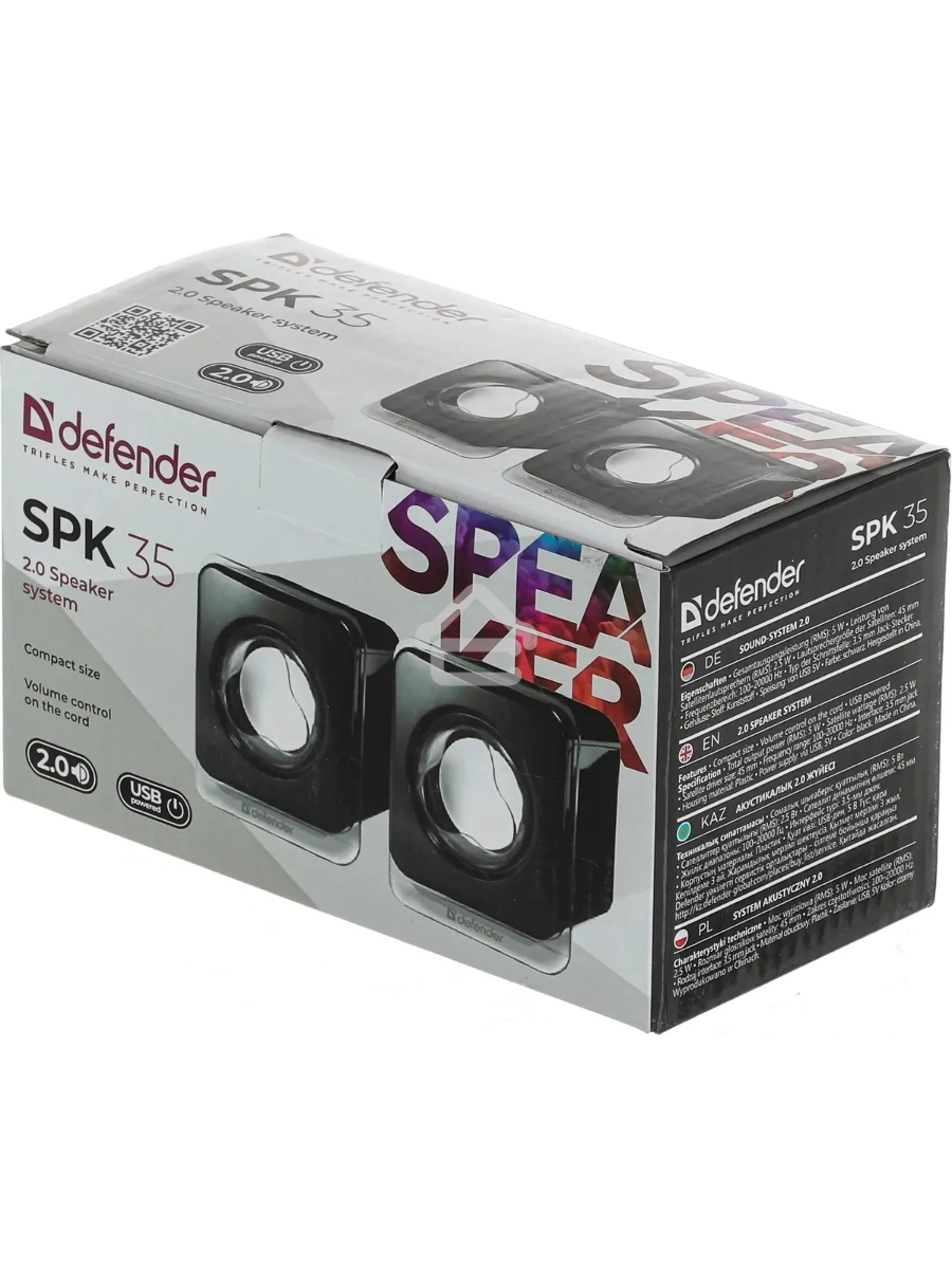 Колонки Defender SPK 35 (2.0 ,5 Вт, питание от USB)