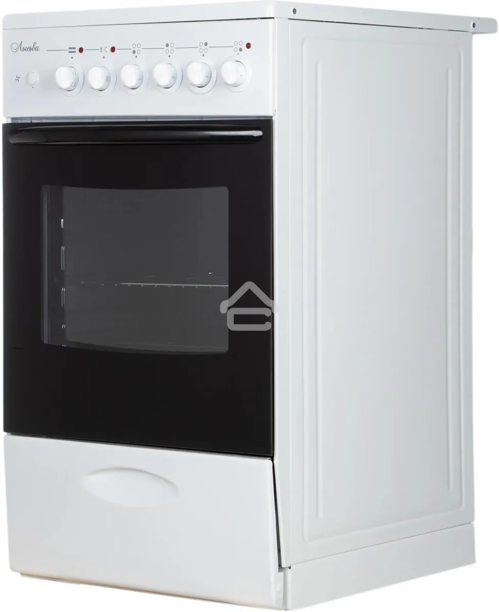 Плита электрическая Лысьва EF4004MK00 белый/черный, конфорок 4 электрических, духовка 57 л, 50 см x 84 см x 60 см (без крышки)