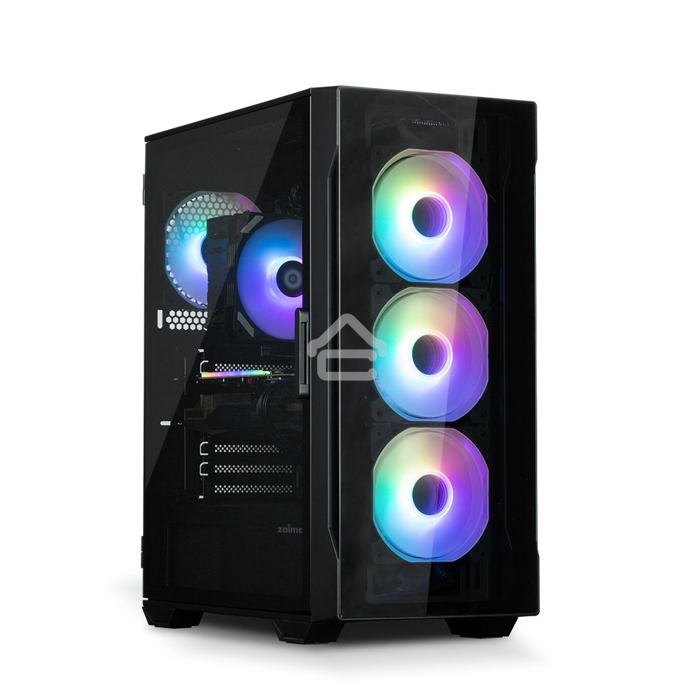 Компьютерный корпус MidiTower Zalman I3 NEO TG Black (ATX, front mesh, TG window, USB 2.0 x1, USB 3.0x2, 4x120мм RGb fan, без БП) (I3 NEO TG Black)