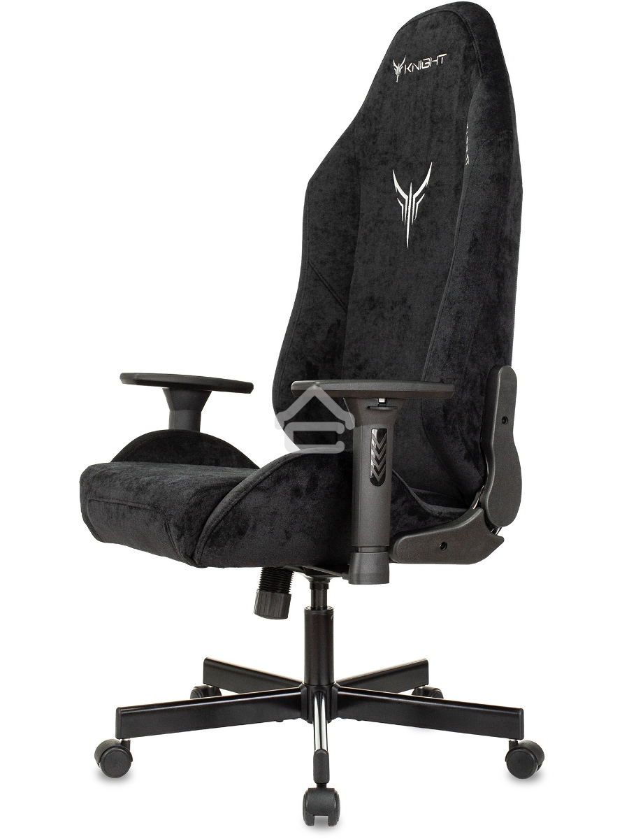 Кресло игровое Knight N1 Fabric черный Light-20, с подголов. крестовина металл